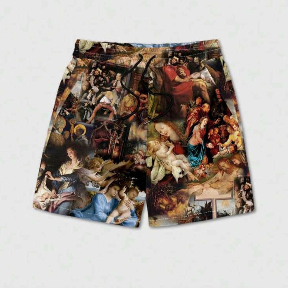 NWT Romwe printed woven shorts M(38)